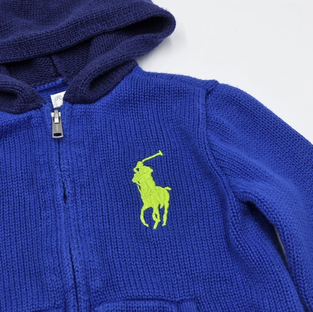 Ralph Lauren full-zip pony sweater size 24 months